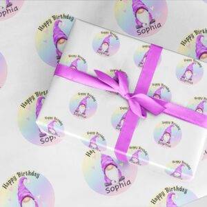 Rainbow Gonk Wrapping Paper Sheets and Rolls